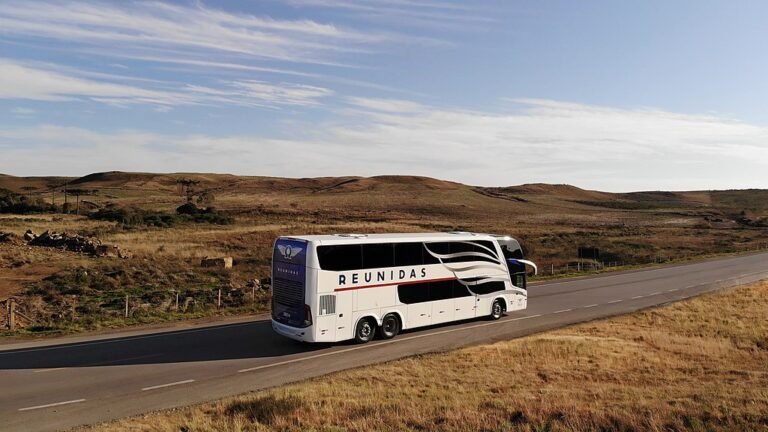 autobus recorriendo paisajes brasilenos