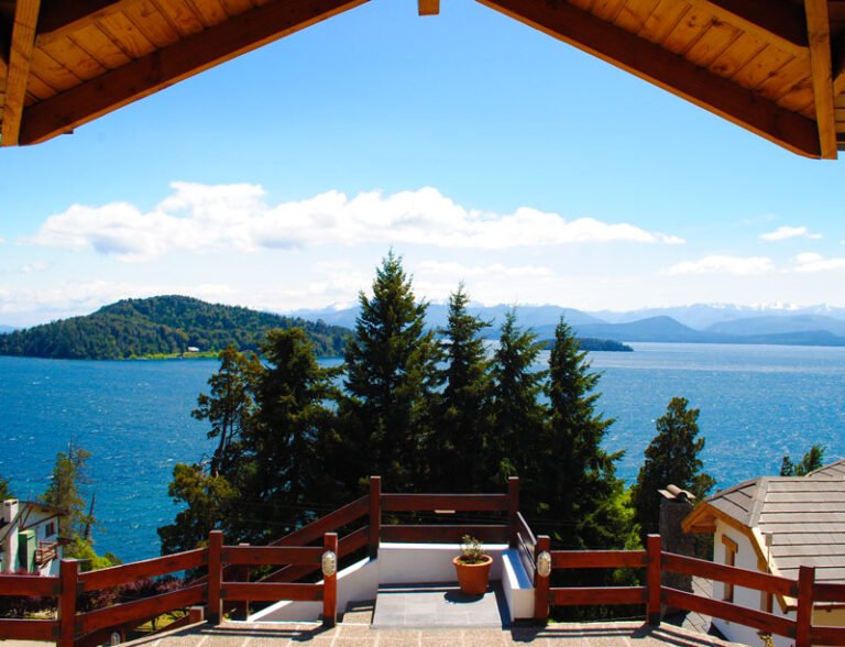bungalows junto al lago en argentina