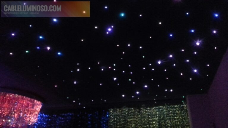 cable de fibra optica iluminado