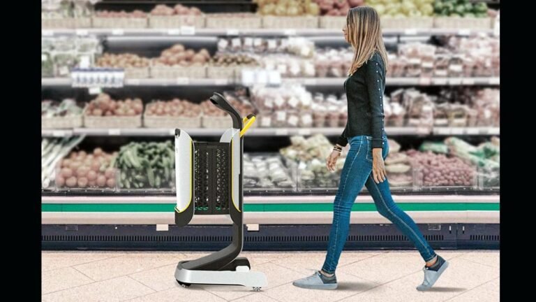 carrito de compras en supermercado moderno