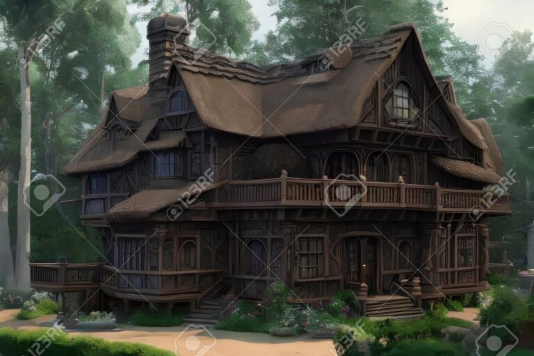 casa antigua rodeada de misterio y vegetacion