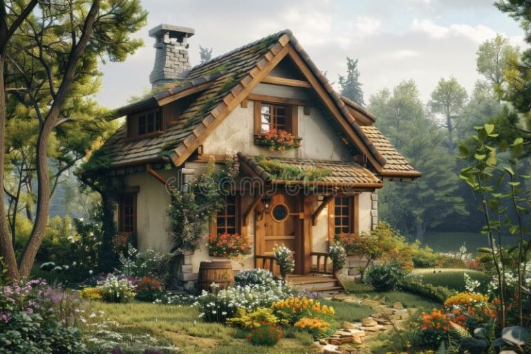 casa de campo rodeada de naturaleza serena