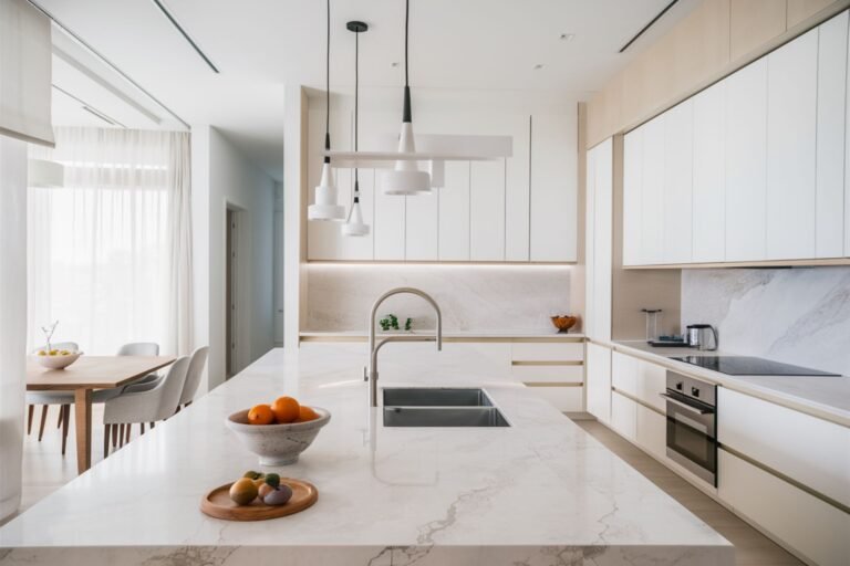 cocina moderna con mesada en l elegante