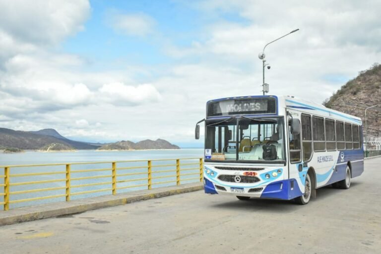 Cuáles son los horarios de colectivos al Dique Cabra Corral 4 colectivo en ruta hacia el dique cabra corral