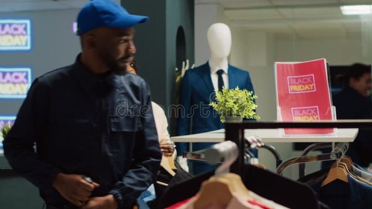 compradores emocionados en el black friday