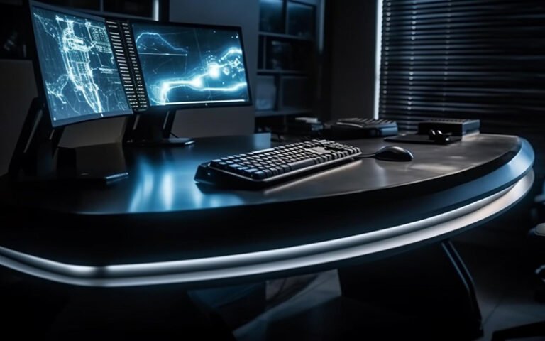 computadora de escritorio moderna en oficina
