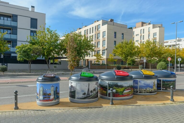 contenedores de gas en un entorno urbano