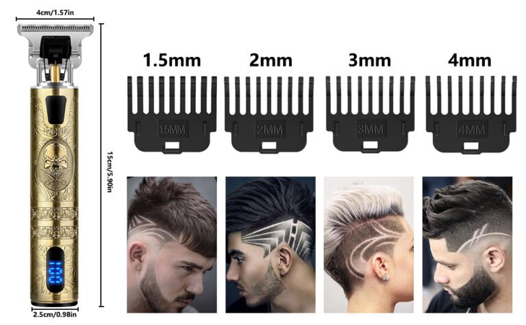 cortadora de pelo en accion sobre cabello