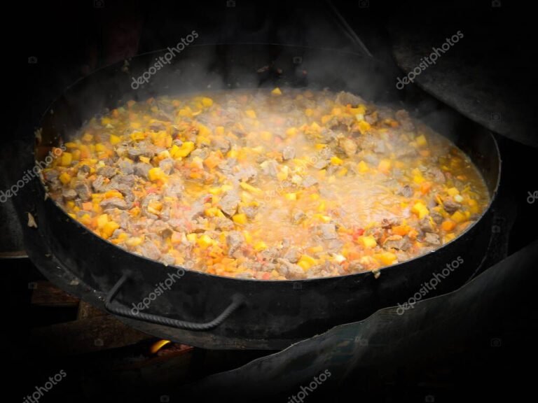 disco de arado con comida cocinandose