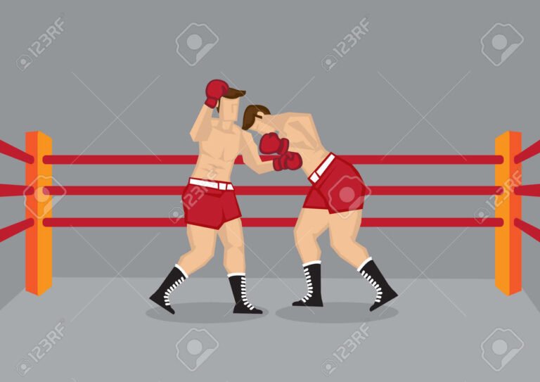 dos boxeadores en un ring de pelea