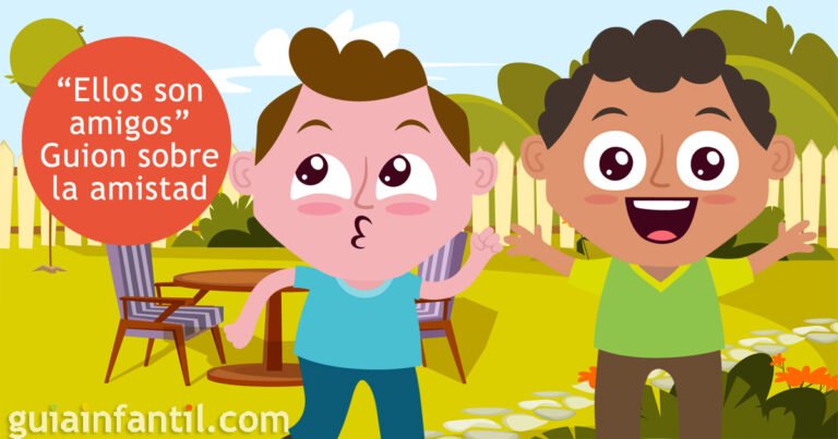 escena de amistad entre dos personajes