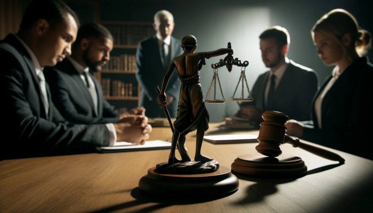 escena de justicia y proteccion legal