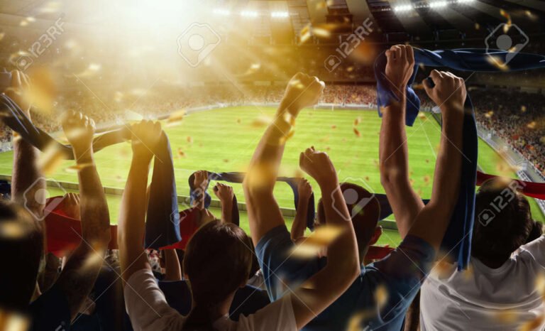 estadio de futbol con hinchas animando