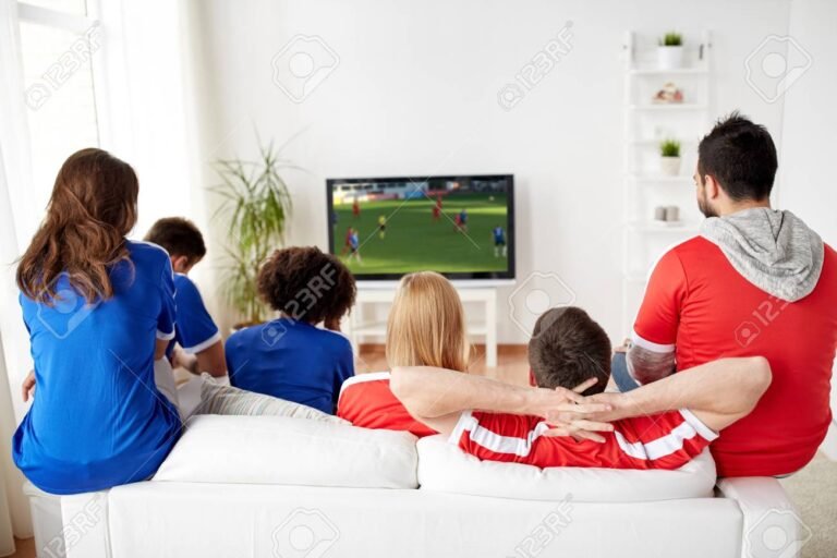 fanatico mirando un partido de futbol