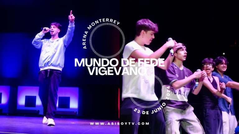 fede vigevani en escenario iluminado