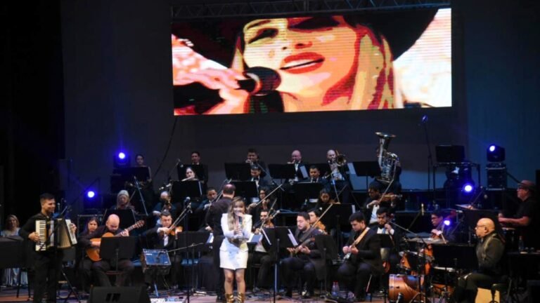 grupo musical en concierto vibrante