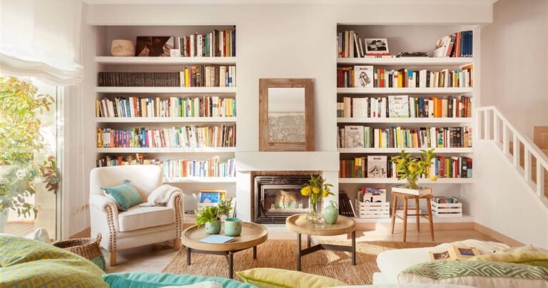 libreria acogedora con libros en estantes