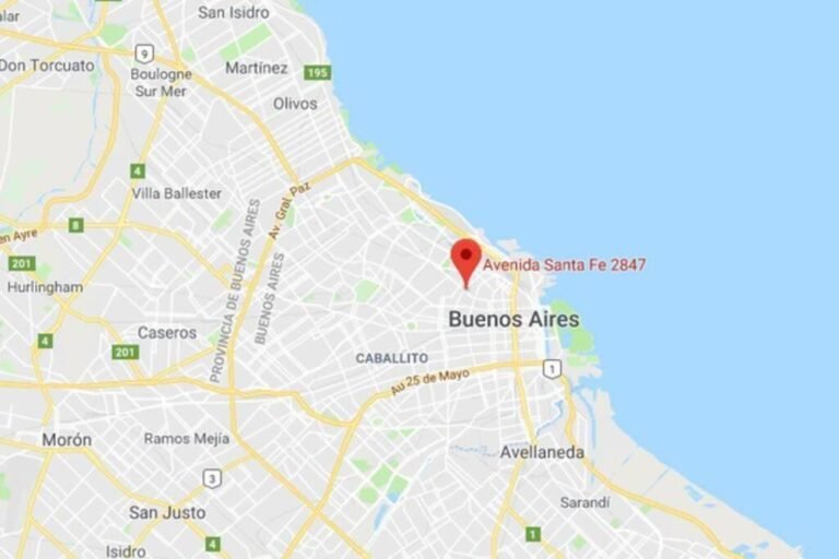 mapa de buenos aires con avenida santa fe