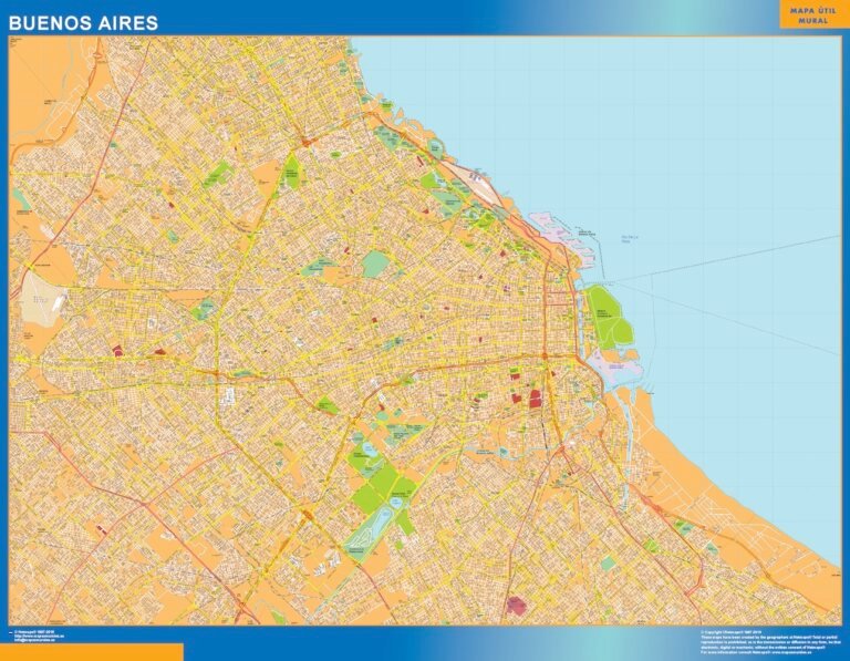 mapa de buenos aires con marcadores