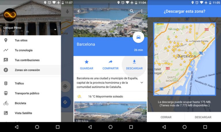 mapa de google con senal de offline