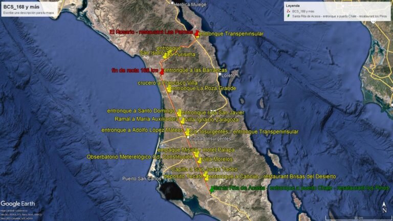 mapa de rutas entre santa rita y san francisco