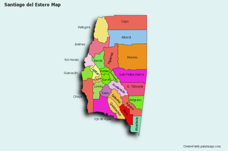 mapa de santiago del estero con ubicacion