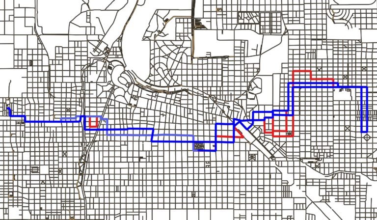 mapa urbano de bahia blanca con transporte