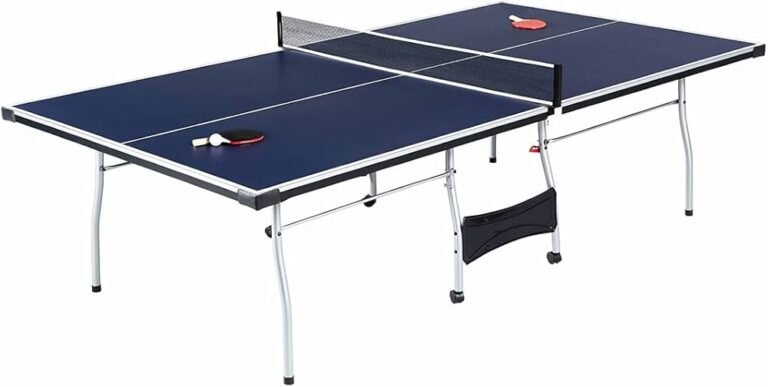 mesa de ping pong plegable en el hogar