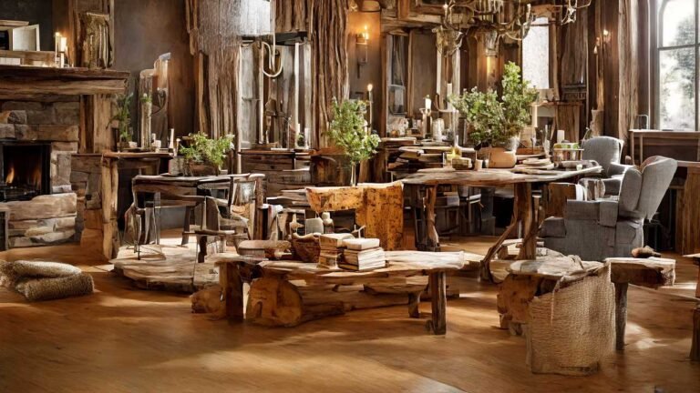 muebles de pino en un entorno acogedor