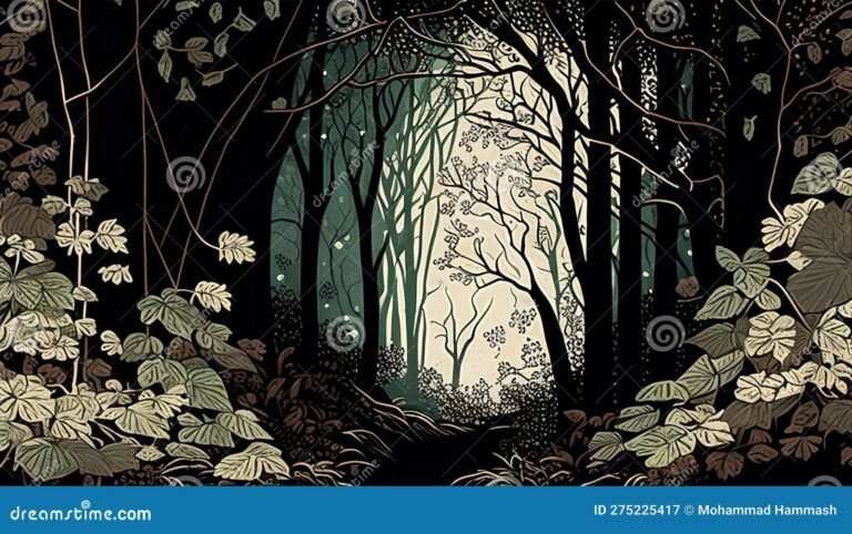 murmullos suaves entre arboles en el bosque