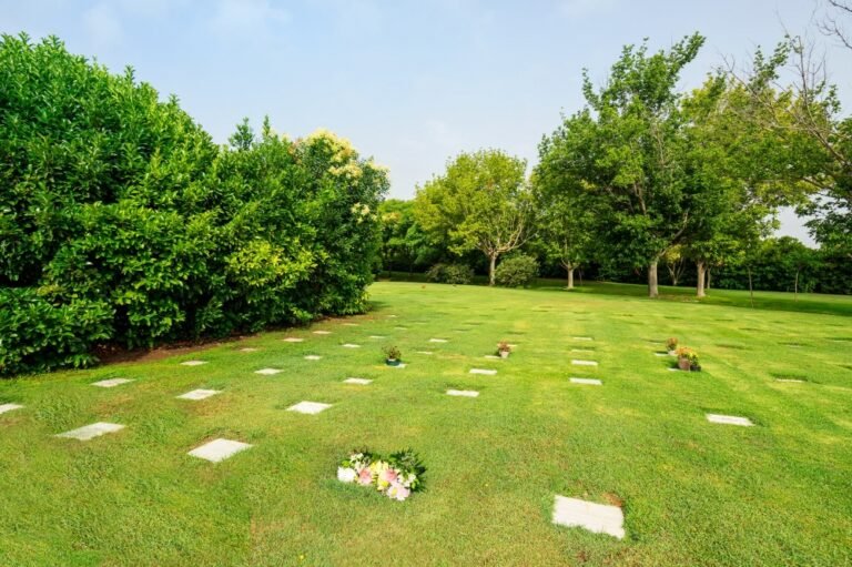 naturaleza y tranquilidad en cementerio jardin