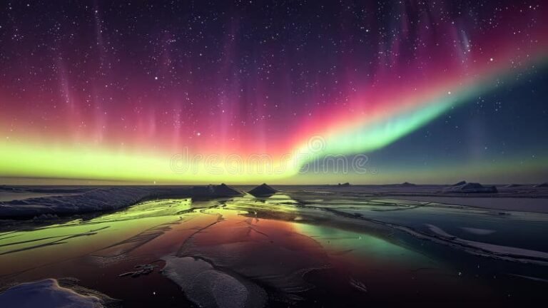 noche estrellada con helados coloridos