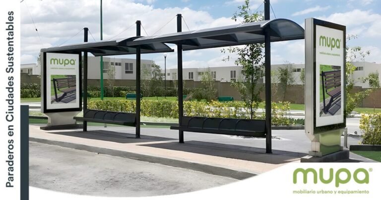 parada de autobus con horarios visibles