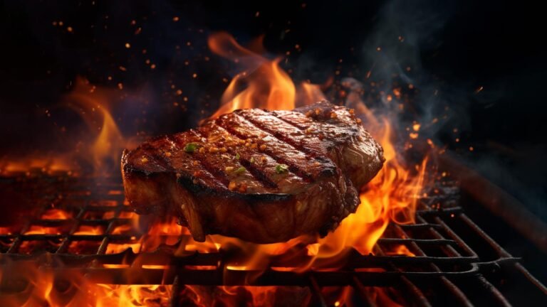 parrilla al carbon con deliciosas carnes