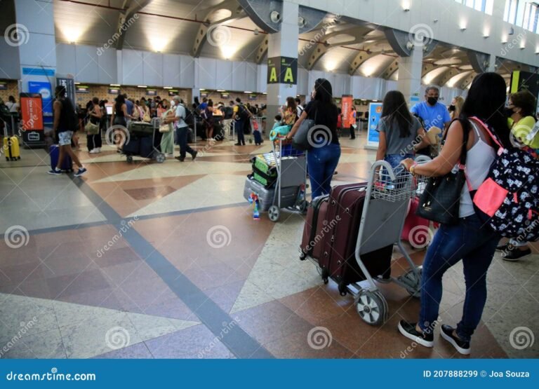 pasajeros con maletas en un aeropuerto