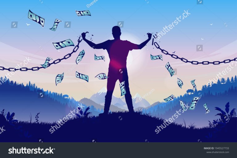 persona rompiendo cadenas financieras