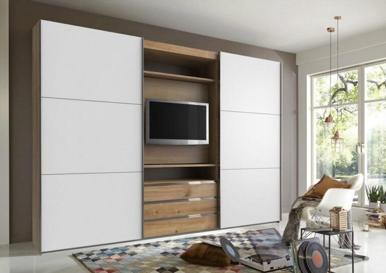 placard moderno con espacio para tv integrado