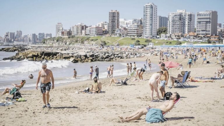 playa de mar del plata en verano