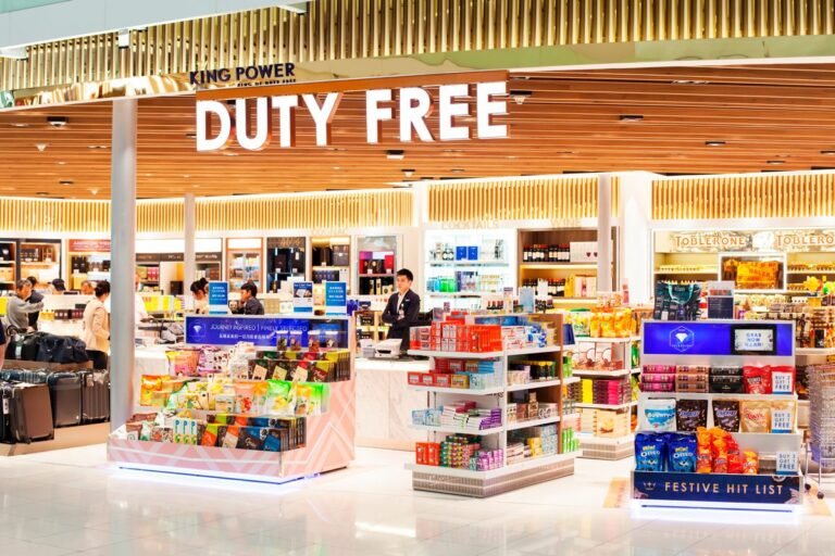 productos diversos en tienda duty free