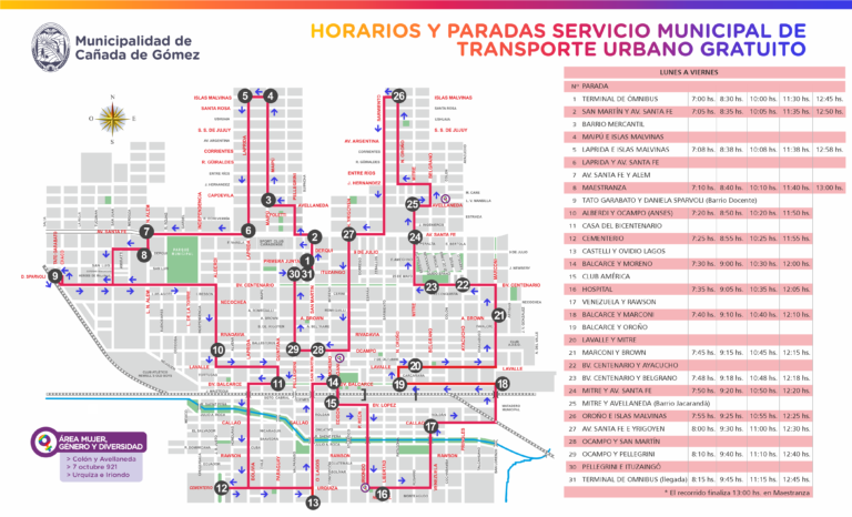 recorrido de colectivo en ciudad urbana