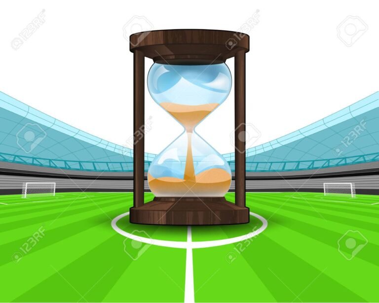 reloj con fondo de estadio de futbol