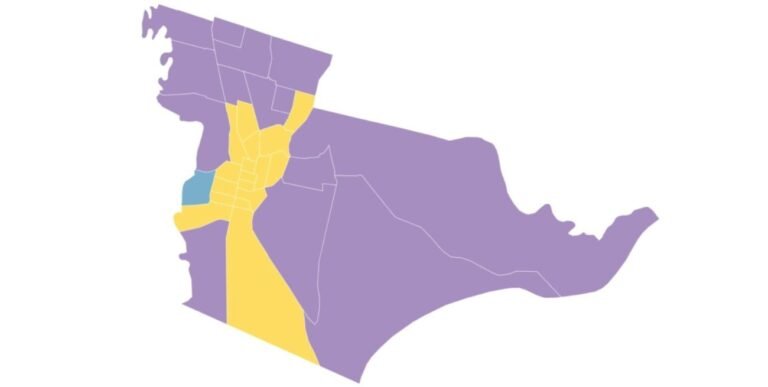 resultados electorales en un mapa de santa fe