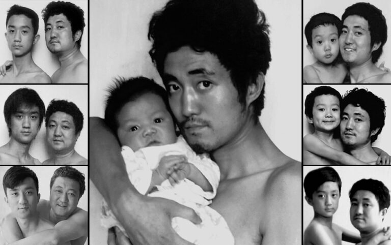 retrato conmovedor de un padre e hijo