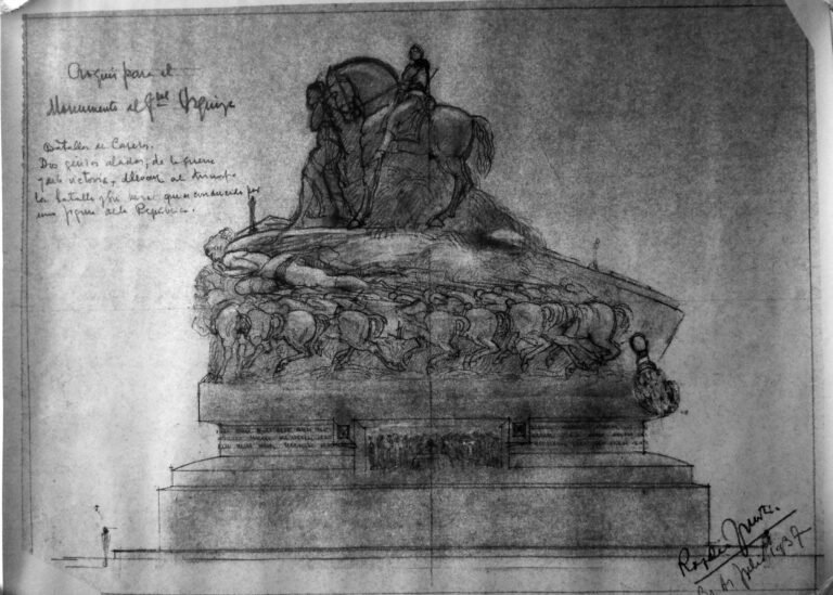 retrato de urquiza en un paisaje argentino