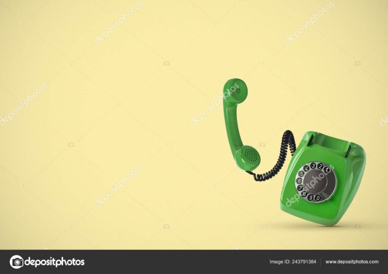 telefono antiguo en un fondo colorido