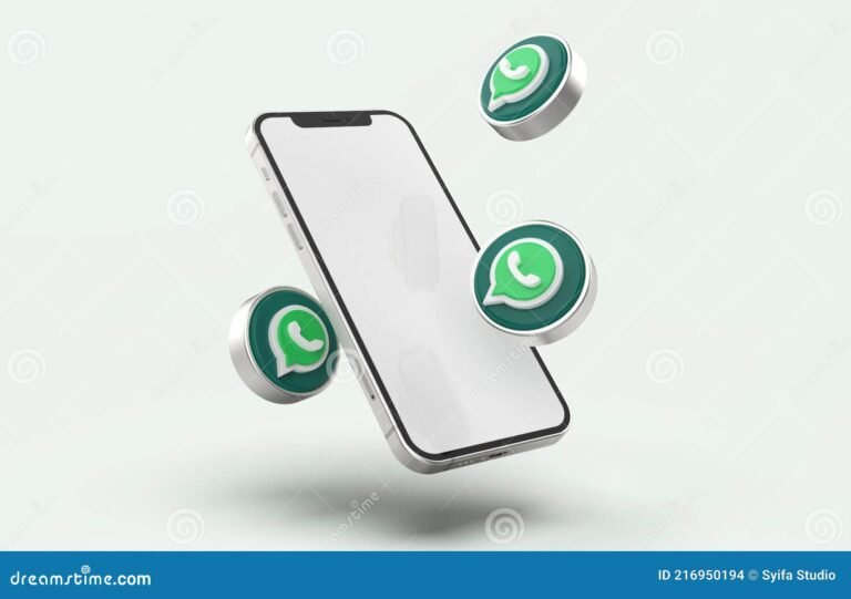 telefono movil con iconos de whatsapp