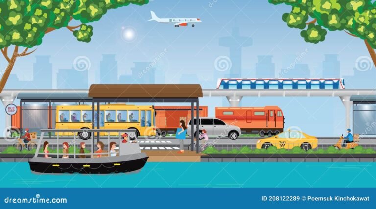 transporte publico en una ciudad moderna