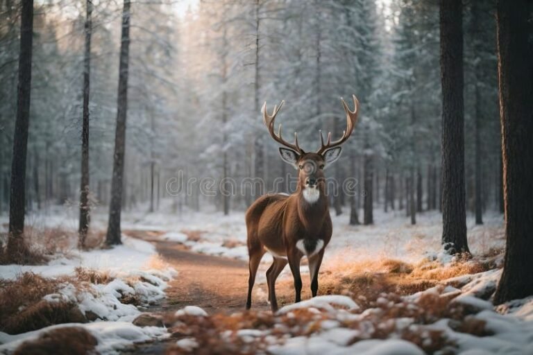 un majestuoso ciervo en un bosque