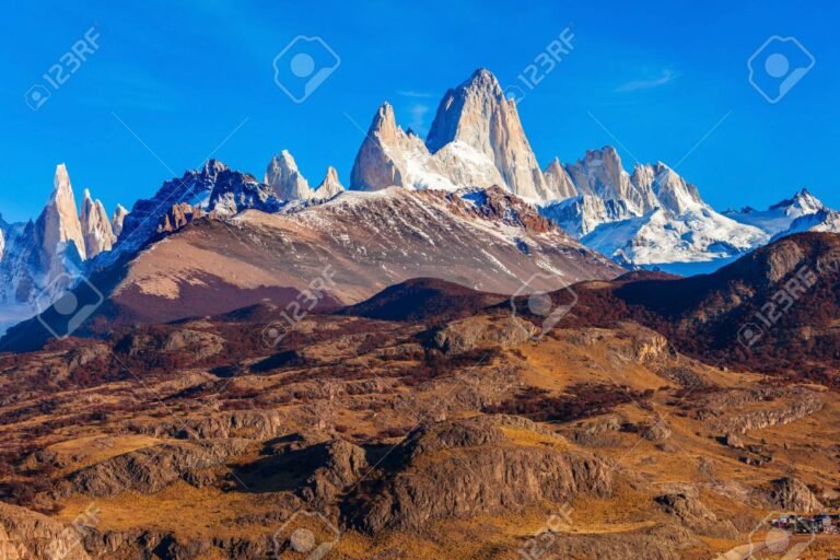 vista aerea de paisajes patagonicos