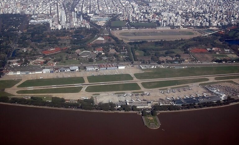 vista aerea del aeropuerto jorge newbery